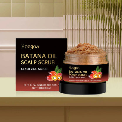 Batana Oil Scalp Scrub for Strengthening Hair Deep Cleaning Nourishing Soothing Shampoo for Sensitive Scalp Hair Care
