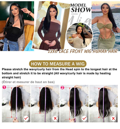 220% Bone Straight 360 Full Transparent Lace Front Human Hair Wigs 13×6 HD Lace Frontal Wig 30 40 Inch Black 100% Human Hair Wig