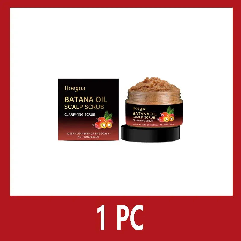 Batana Oil Scalp Scrub for Strengthening Hair Deep Cleaning Nourishing Soothing Shampoo for Sensitive Scalp Hair Care